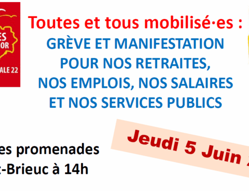 Journée de mobilisation et de grève interprofessionnelle le jeudi 5 juin